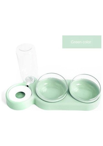 Pet Kase Otomatik Besleyici Köpek Kedi Gıda Kase Su Dağıtıcı ile Çift Kase Içme Pet Sarf Malzemeli Çanak Çanak Çanakları | Kedi Besleme ve sulama Malzemeleri (Yurt Dışından)