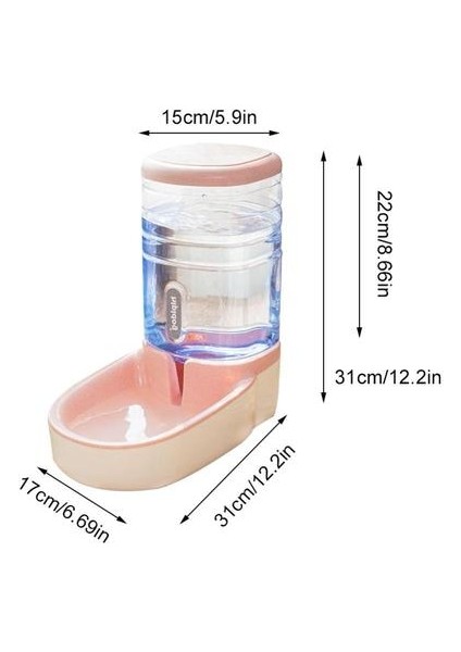 3.8l Pet Otomatik Besleyici Köpek Kedi Aksesuarları Için Içme Kase Su Besleme Sulama Malzemeleri Büyük Kapasiteli Dağıtıcı | Kedi Besleme ve sulama Malzemeleri (Pembe) (Yurt Dışından)