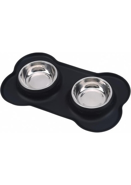 Yüksek Paslanmaz Çelik Köpek Kase Pet Kase Köpekler Için Kediler Açık Seyahat Taşınabilir Yavru Yemek Konteyner Besleyici Çanak | Kedi Besleme vesulama Malzemeleri (47 * 28 Cm) (Yurt Dışından)