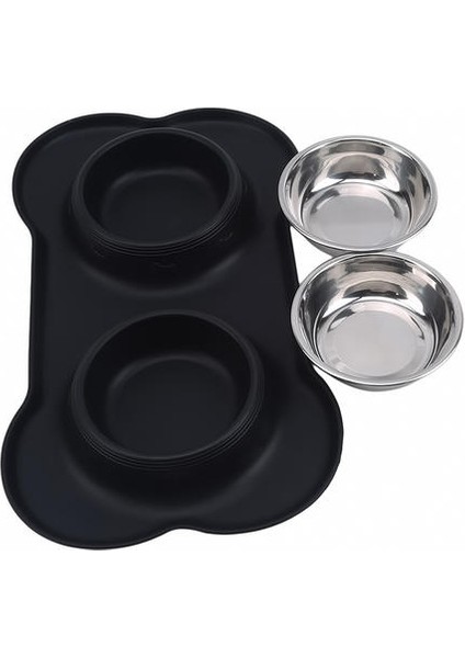 Yüksek Paslanmaz Çelik Köpek Kase Pet Kase Köpekler Için Kediler Açık Seyahat Taşınabilir Yavru Yemek Konteyner Besleyici Çanak | Kedi Besleme vesulama Malzemeleri (47 * 28 Cm) (Yurt Dışından) fiyatları
