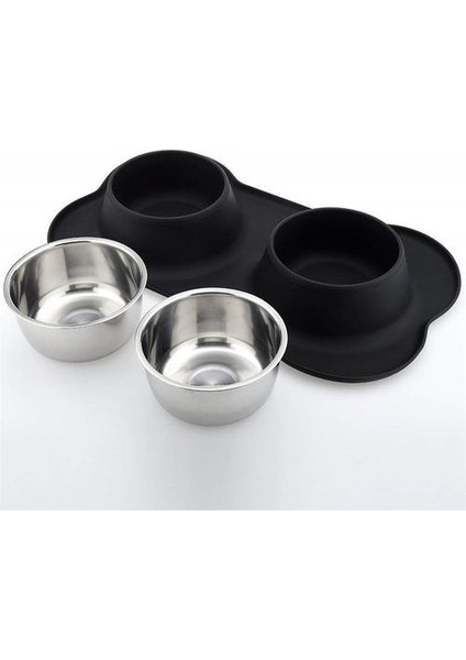 Yüksek Paslanmaz Çelik Köpek Kase Pet Kase Köpekler Için Kediler Açık Seyahat Taşınabilir Yavru Yemek Konteyner Besleyici Çanak | Kedi Besleme vesulama Malzemeleri (47 * 28 Cm) (Yurt Dışından) modelleri
