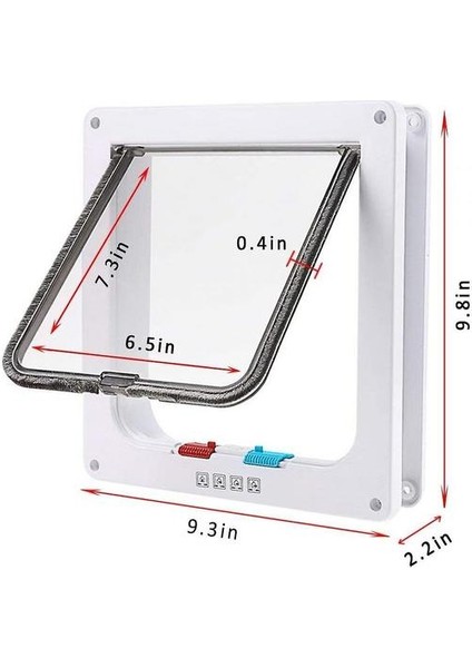 4 Yollu Kilitleme Iç Dış, Evcil Hayvan Kapısı - Büyük (Yurt Dışından)