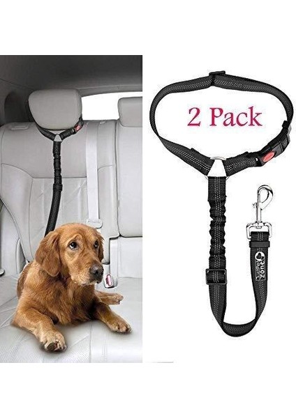 Kafalık Köpek Araba Emniyet Kemer Anti Şok Elastik Bungee Tampon Ayarlanabilir Dayanıklı Kafalık Emniyet Kemeri Pet Köpek Araba Emniyet Koşum Kısıtlama? 2 Paket (Yurt Dışından) fiyatları