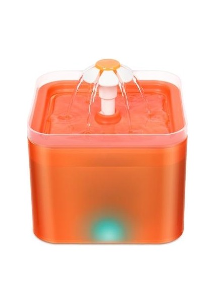 Otomatik Kedi Çeşmesi Su Içme Besleyici Kase Pet Köpek Kedi Su Dağıtıcı Dilsiz Otomatik Içme Çeşmesi Elektrikli USB | Kedi Besleme ve sulama Malzemeleri (Turuncu) (Yurt Dışından)