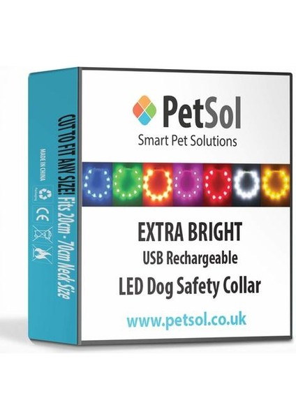 Ekstra Parlak USB Şarj Edilebilir LED Köpek Yakalı Kesilmiş Boyut Evrensel Uyum Hava Durumu Kanıtı Kolay Temiz Görünürlüğü Iyileştirir köpeğiniz Için Güvenlik ... (Yurt Dışından)