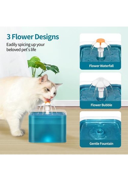 Otomatik Kedi Çeşmesi Su Içme Besleyici Kase Pet Köpek Kedi Su Dağıtıcı Dilsiz Otomatik Içme Çeşmesi Elektrikli USB | Kedi Besleme ve sulama Malzemeleri (Yeşil) (Yurt Dışından) modelleri