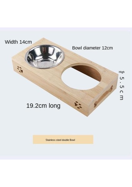 Renk Bambu Paslanmaz Çelik Pet Çift Kase Ahşap Hollow Anti-Koruma Koruma Servikal Kedi Kase Raf Pet Kase Köpek Kase | Köpek Besleme (Yurt Dışından) fiyatları