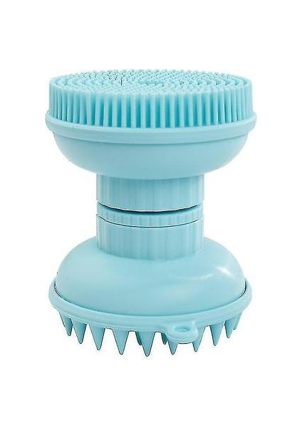 Pet Tarak Fırçaları 2 1 Pet Köpek Kedi Silikon Banyo Fırçası Köpek Banyo Fırçası Pet Banyo Mavi (Yurt Dışından)