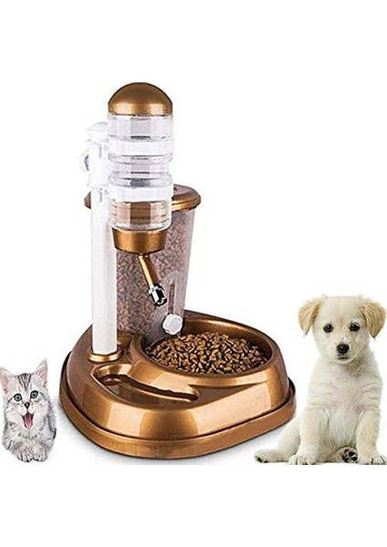 Çift Kullanım Pet Kedi Köpek Otomatik Besleyici Su Çeşmesi ile Büyük Kapasiteli Gıda Kova ve Su Şişesi Dispenseri Köpek Kedi Için | Kedi Besleme ve sulama Malzemeleri (Yurt Dışından)
