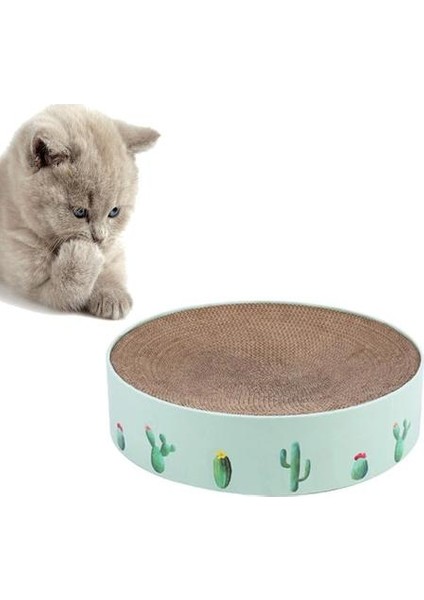 Kaktüs Kedi Çizik Kurulu Yuvarlak Kedi Çizik Oluklu Kedi Oyuncak (Yurt Dışından)