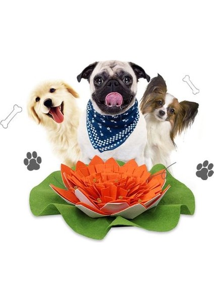 Yeni Köpek Snuffle Mat Lotus Şekli Koklama Ped Battaniye Iq Yiyecek Arama Becerileri Eğitim Yavaş Besleyici Gıda Besleme Mat Bulmaca Oyuncak | (Yurt Dışından)