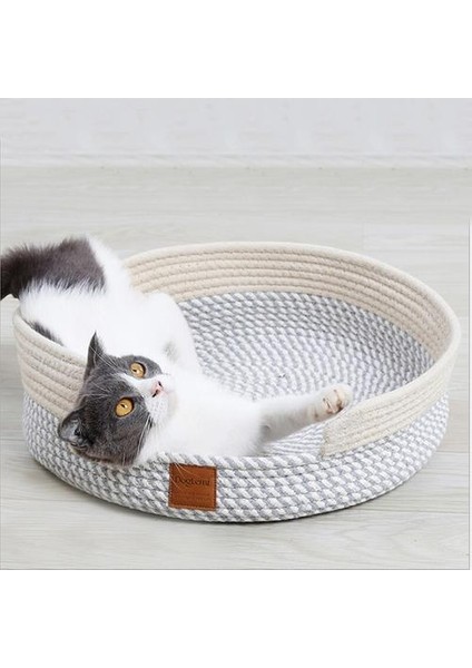 2 In1 Yuvarlak Saf Pamuk Iplik Dokuma Kedi Scratcher Yatak Yastık Sepeti Pamuk Dayanıklı Kedi Karalama Kurulu Pad Için Kat Kıyafetleri ve Yataklar | Mobilya ve çizikler (Yurt Dışından)
