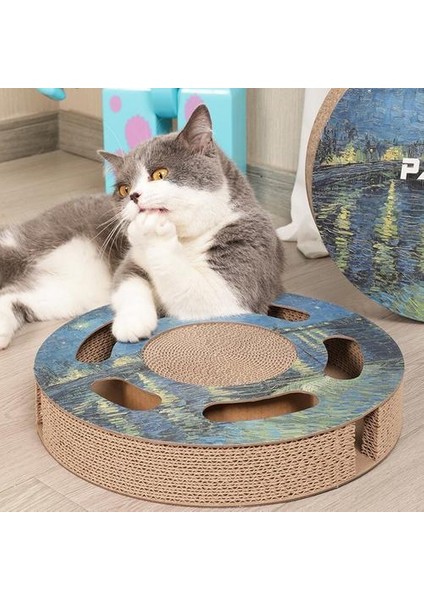 Kedi Oyuncaklar Kedi Kazı Tahta Pençe Değirmeni Oluklu Kağıt Kedi Malzemeleri Giymek Dayanıklı Scratcher | Mobilya ve çizikler (Yurt Dışından)