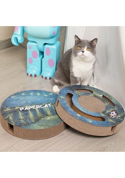 Kedi Oyuncaklar Kedi Kazı Tahta Pençe Değirmeni Oluklu Kağıt Kedi Malzemeleri Giymek Dayanıklı Scratcher | Mobilya ve çizikler (Yurt Dışından)