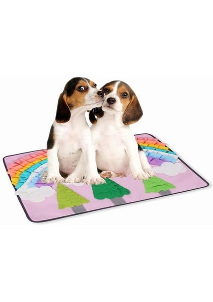 Orman Renkli Yıkanabilir Pet Snuffle Besleme Mat Köpek Bulmaca Oyuncak Nosework Battaniye | Evler, Kennels kalemler (Yurt Dışından)
