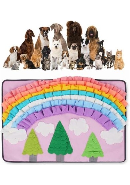 Orman Renkli Yıkanabilir Pet Snuffle Besleme Mat Köpek Bulmaca Oyuncak Nosework Battaniye | Evler, Kennels kalemler (Yurt Dışından)