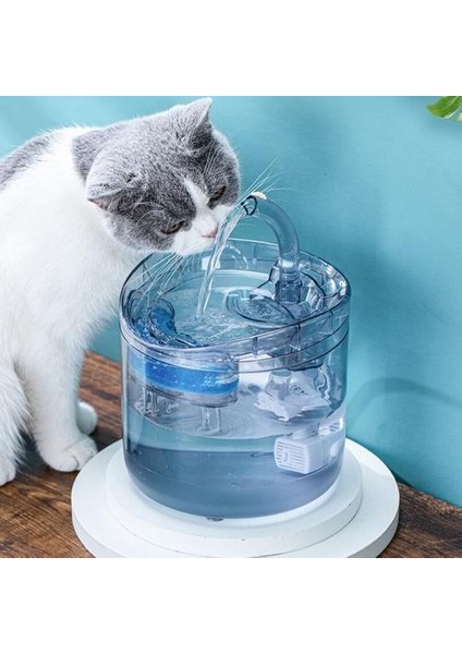 Akıllı Kedi Su Çeşmesi Filtresi Musluk Köpek Su Dağıtıcı ile Otomatik Sensör Drinker Şeffaf Filtre Drinker Pet Besleyici | Kedi Besleme ve sulama Malzemeleri (Yurt Dışından)