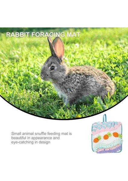 1 Adet Pet Tavşan Kıvrık Yastık Bunny Besleme Mat Etkileşimli Oyun Eğitim Mat | Bulaşıkları (Yurt Dışından)