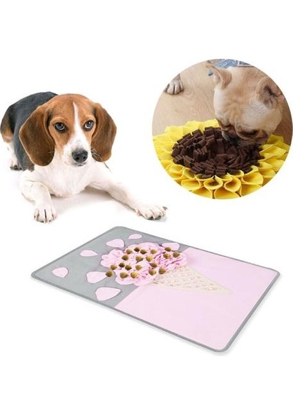 Pet Köpek Snuffle Mat Burun Kokusu Eğitim Battaniye Koku Pad Yavaş Besleme Kase Gıda Dağıtıcı Halı Stresi Rahatlatmak | Köpek Oyuncakları (Yurt Dışından)