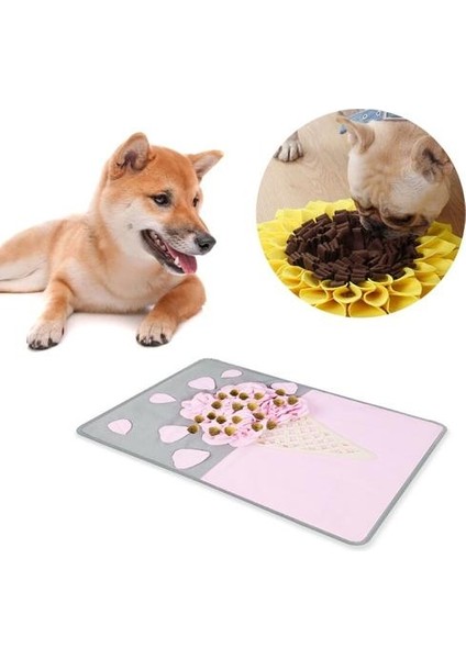 Pet Köpek Snuffle Mat Burun Kokusu Eğitim Battaniye Koku Pad Yavaş Besleme Kase Gıda Dağıtıcı Halı Stresi Rahatlatmak | Köpek Oyuncakları (Yurt Dışından)