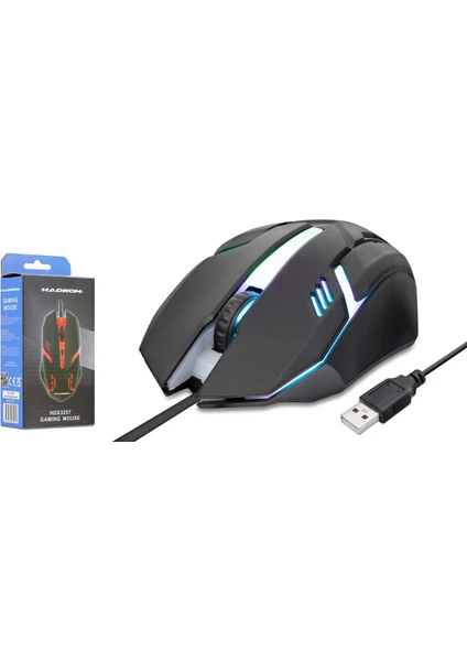 HDX3257(G20) Mouse Kablolu Oyun USB Ledli 1600 Dpı 150CM