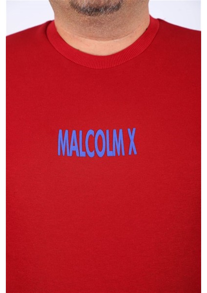 Büyük Beden Erkek Sweat Malcolmx 22735 Bordo fırsatları