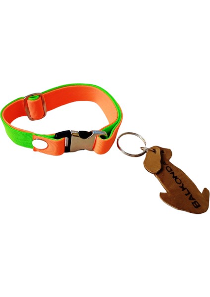 Kedi kolyesi tasma yumuşak fıstık yeşili turuncu kolon genişlik:1,5cm boyun ölçüsü:15-30cm ayarlamalı cat necklace KK3-10
