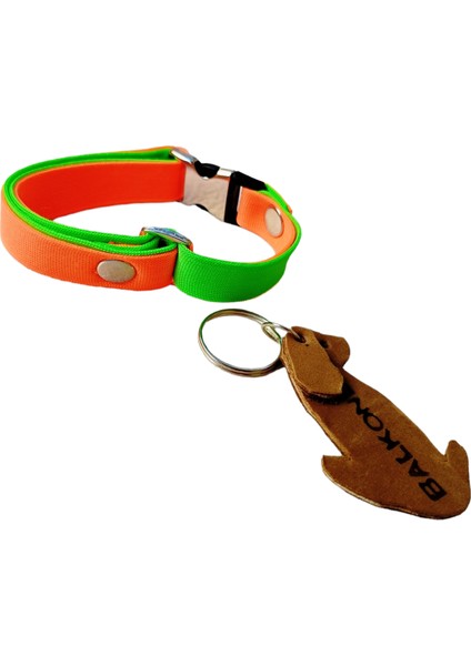 Kedi kolyesi tasma yumuşak fıstık yeşili turuncu kolon genişlik:1,5cm boyun ölçüsü:15-30cm ayarlamalı cat necklace KK3-10