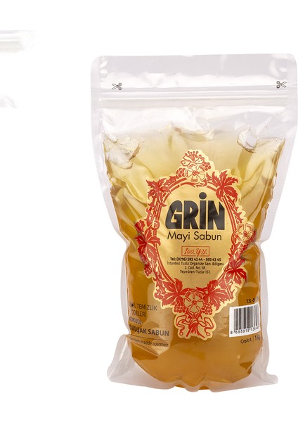 Grin Ekolojik Ayçiçek Yağı Özlü Jel Sabun Arap Sabunu 2 x 1 kg