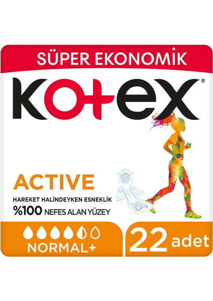 Hijyenik Ped Active Normal Süper Ekonomik 22'li