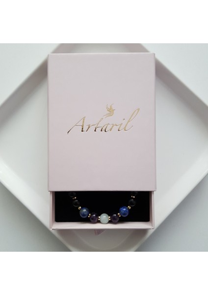 Olumlu Düşünce Altın Kaplama Doğal Taş Ayarlanabilir Bileklik Obsidiyen Akik Lapis Akuamarin Ametist 8mm fiyatları