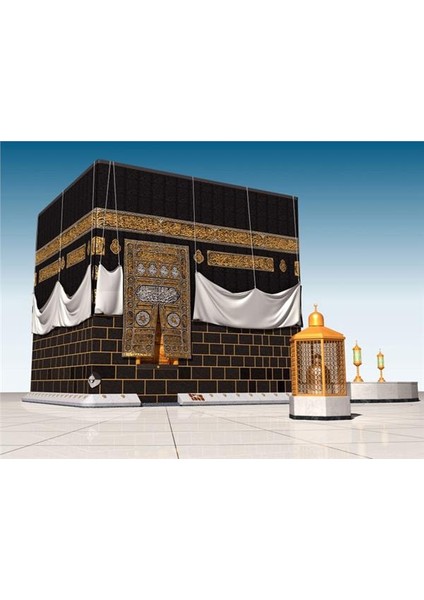 3boyutluduvarkagitlari Insansız Kabe 3D Duvar Kağıdı Kanvas Tek Parca