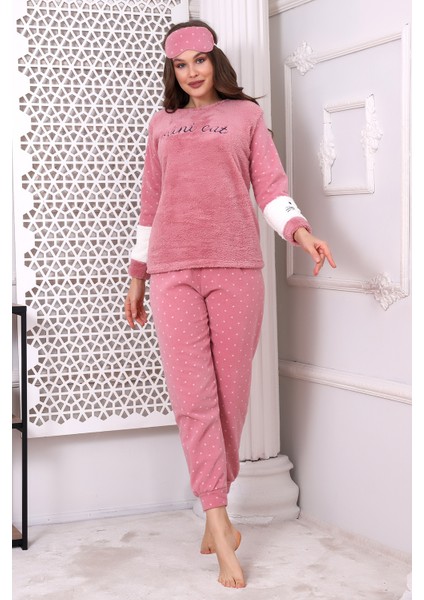 Fwn 3012 Peluş Welsoft Polar Kışlık Yumoş Kadın Pijama Takımı fırsatları