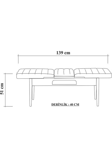 Ahşap Açılır Bench Atlantik Yeşil