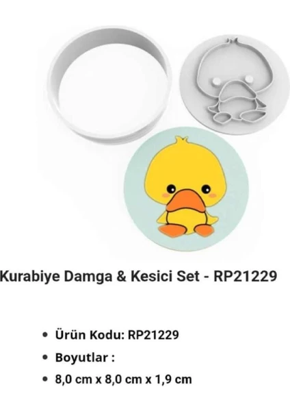 Agn Store Kurabiye Kalıbı Damga & Kesici Set