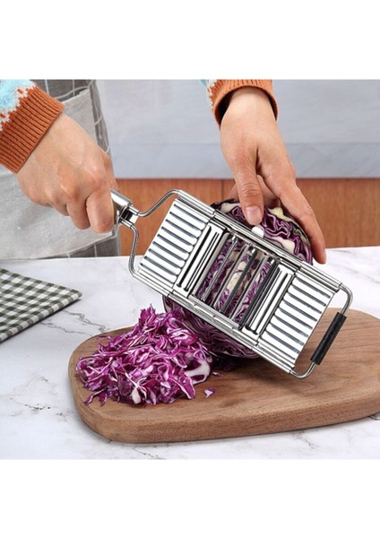 Paslanmaz Pratik 3 Bıçaklı Multi Fonksiyonlu Çoklu Dilimleyici Doğrayıcı fırsatları