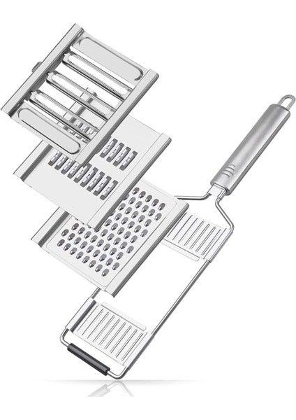 Paslanmaz Pratik 3 Bıçaklı Multi Fonksiyonlu Çoklu Dilimleyici Doğrayıcı indirimleri