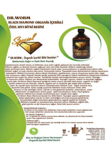 Black Diamond Special Organik Sıvı Bitki Besini 500 ml fiyatları