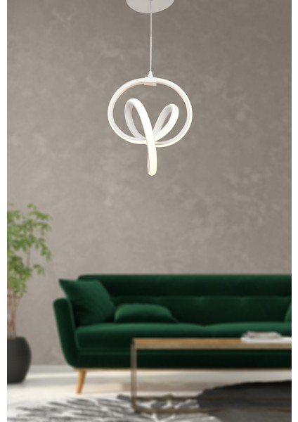 TT317-BY Stilla Modeli Mat Beyaz LED Avize