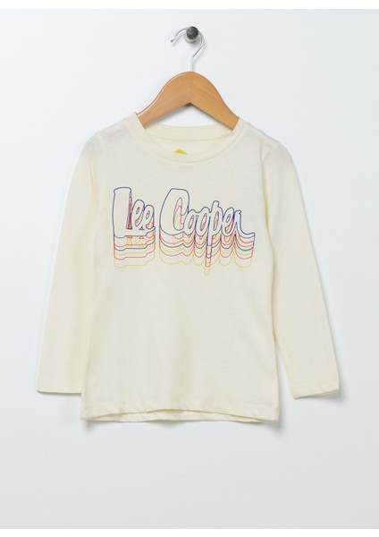 Baskılı Ekru Kız Çocuk T-Shirt 231 Lcg 242001 Mary Ekru