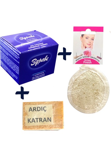 Leke Kremi 30 Gr. Ardıç Katran ve Loofah Pon Pon Yüz Temizleme Pedi Hediyeli Paket