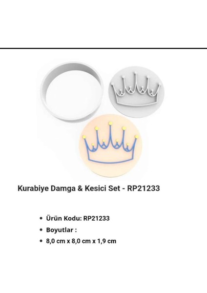 Kurabiye Kalıbı Damga & Kesici Set