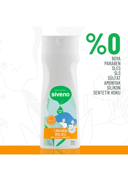 %100 Doğal Duş Jeli Sebum Dengeleyici Rahatlatıcı Aynısefa Papatya Yeşilçay Vegan 300 ml