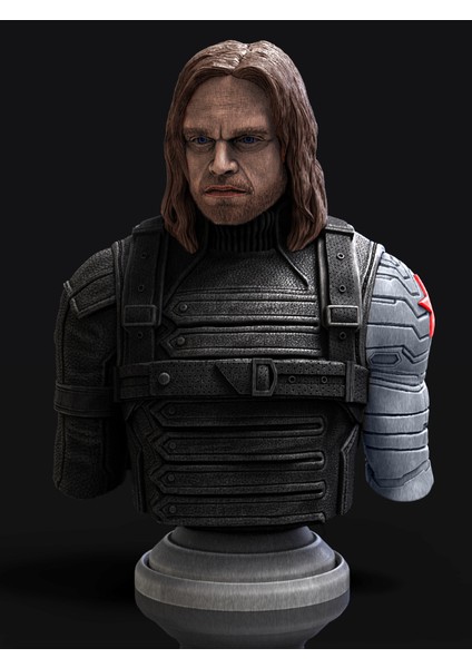 The Winter Soldier Bucky Barnes Bust 2 - 14X10X20CM