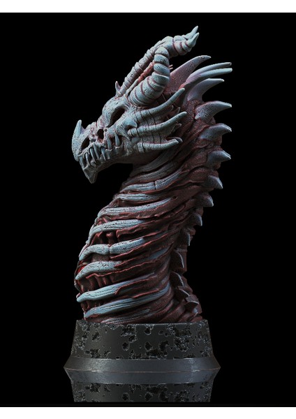 Undead Dragon Bust - Ölümsüz Ejderha Büst - 11X12X24CM