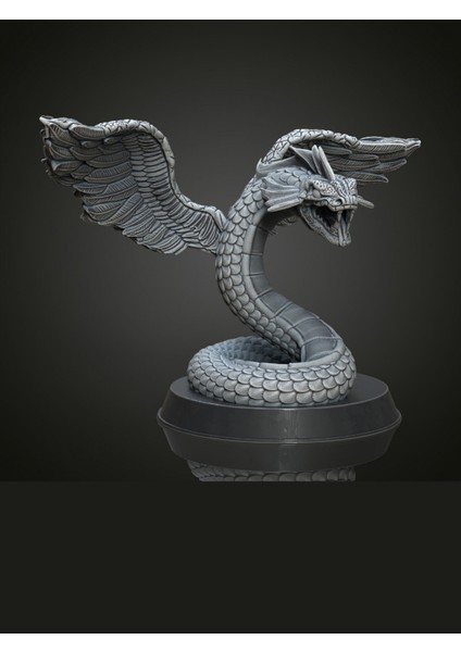 Winged Serpent Bust - Ürün Renklidir - 20X12X13CM