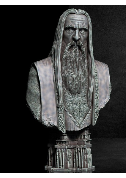 Lord Of The Rings Saruman Bust - Yüzüklerin Efendisi Saruman Büst - Ürün Renklidir - 11X8X20CM