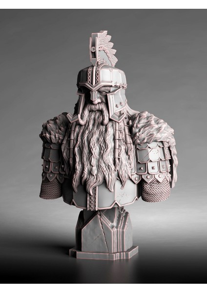 Lord Of The Rings Dain Ironfoot Bust - Yüzüklerin Efendisi Dain Demirayak Büst - Ürün Renklidir - 13X9X20CM