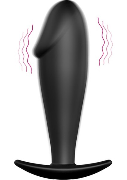 Pretty Love 12 Titreşimli Kumandalı Anal Vibratör Siyah Anal Plug Stimülatör