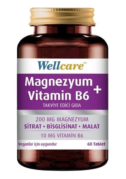 Magnezyum + Vitamin B6 Içeren Takviye Edici Gıda 60 Tablet